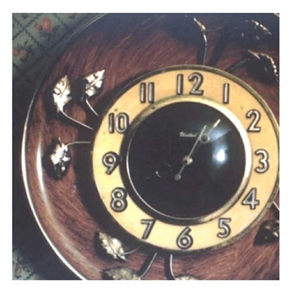 SUNBURST Wall Clock by United 𝅺MID-CENTURY Modern Brass Leaves - Picture 14 of 14